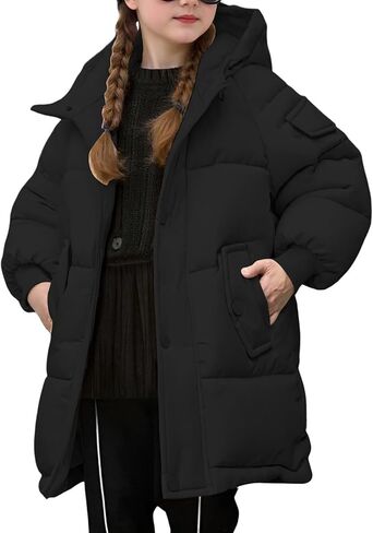 Kids Winter Coat Baby Girls Puffer Jacket Toddler Down Jackets Hooded Warm Cute Long Outerwear Winter Coats for Boys in Saudi Arabia