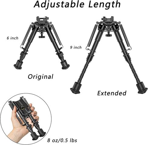 Bipods for Rifle 6-9 inches Lightweight Adjustable Leg Length with Adapter in Saudi Arabia