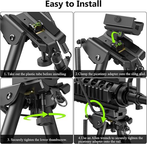 Bipods for Rifle 6-9 inches Lightweight Adjustable Leg Length with Adapter in Saudi Arabia