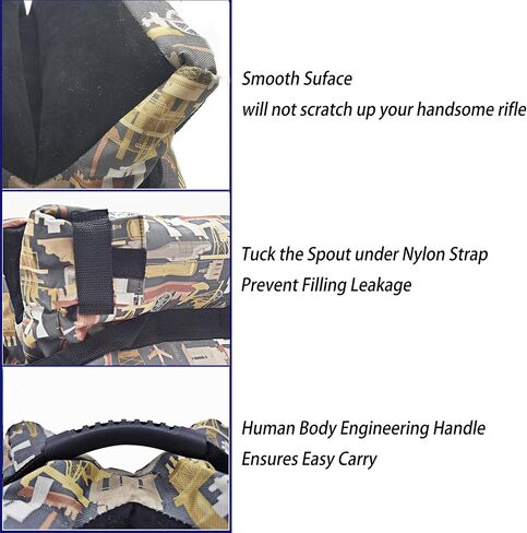 Shooting Rest Bag, Front Shooting Bag for Rifles and Shotguns, Portable Unfilled H-bag for Outdoor, Range, Shooting and Hunting (camouflage257, 13 * 8) in Saudi Arabia