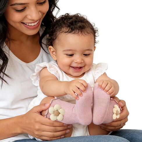 5Packs Baby Toddler Girls Ruffle Socks, Flower Newborn Infant Baby Knee High Long Frilly Dress Socks 6-12 Months in Saudi Arabia
