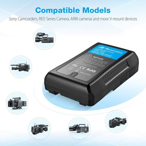 95Wh 6600mAh BP-95 V Mount V-Lock Battery Compatible with Sony Video Digital Camera Camcorder Broadcast DSLR LED Light Monitor HDCAM XDCAM and Other Camcorders in Saudi Arabia
