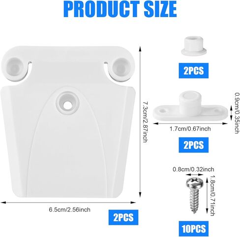 2pcs Cooler Lock Column & 10pcs Screws, High-Strength Cooler Latch Replacement Parts with Plastic Latches Posts Set Compatible with Igloo 50-165 Qt in Kuwait