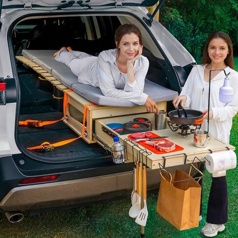 SUV Sleeping Bed Platform, Slide Out Trunk Overland Kitchen, 30s Quick Setup in Kuwait