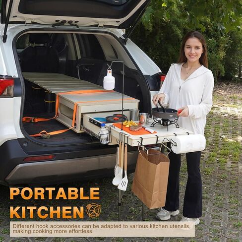 SUV Sleeping Bed Platform, Slide Out Trunk Overland Kitchen, 30s Quick Setup in Kuwait