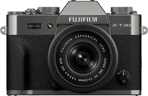FUJIFILM X-T30 III Mirrorless Camera with 13-33mm f/3.5-6.3 Lens (Charcoal Silver) Bundle with Lens Filter Kit UV/CPL/F 49mm + 64GB Memory Card + Memory Card Wallet + Cleaning Kit in Saudi Arabia
