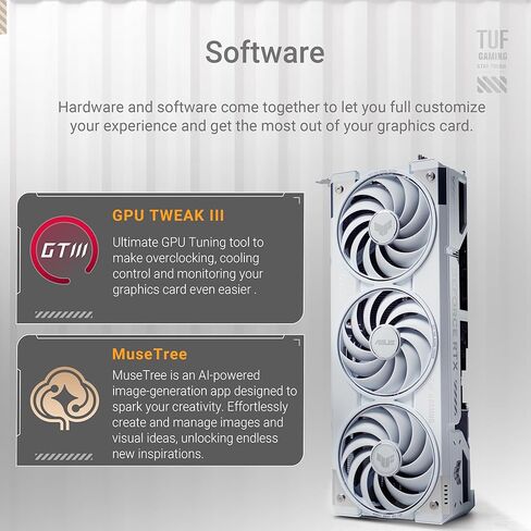 ASUS TUF Gaming GeForce RTX 5070 Ti 16GB GDDR7 White OC Edition Gaming Graphics Card (PCIe 5.0, HDMI/DP 2.1, 3.125 slot, military grade components, protective PCB coating, axial tech fans) in Saudi Arabia