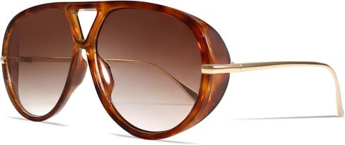 Retro Gold Aviator Sunglasses for Women Men, 2026 Metal Oversized 70s Aviators Black Sun Glasses in Saudi Arabia