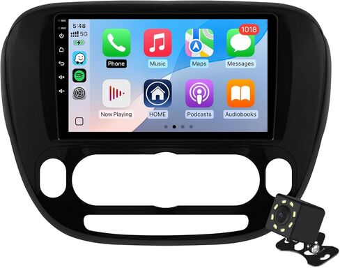 9 Inch IPS Touchscreen Android 14 Car Stereo for Kia Soul 2014-2019 with Wireless CarPlay & Android Auto 2+64GB Car Radio, Support WiFi 6, Bluetooth,5.4, Backup Camera, SWC in Kuwait