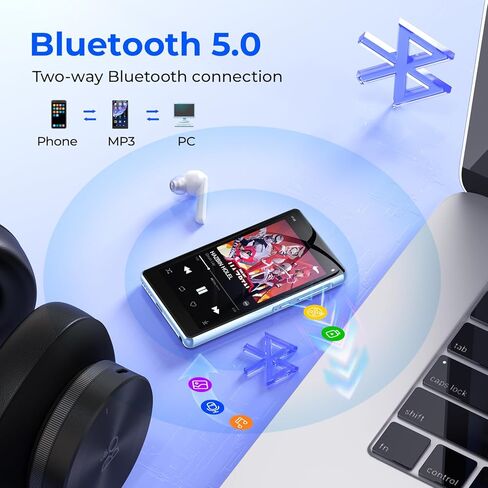 مشغل MP3 سعة 160 جيجابايت مع بلوتوث وواي فاي، مشغل MP3 Android مع Spotify، مشغل MP4 مع شاشة لمس عالية الدقة 4.5 بوصة، Google Play، Amazon Music، Pandora، مشغل للأطفال، إلغاء تثبيت التطبيق وتثبيته in Kuwait