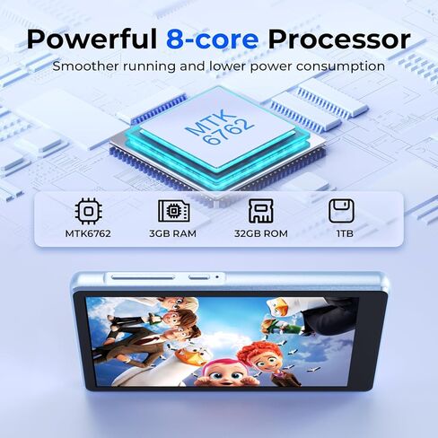 مشغل MP3 سعة 160 جيجابايت مع بلوتوث وواي فاي، مشغل MP3 Android مع Spotify، مشغل MP4 مع شاشة لمس عالية الدقة 4.5 بوصة، Google Play، Amazon Music، Pandora، مشغل للأطفال، إلغاء تثبيت التطبيق وتثبيته in Kuwait