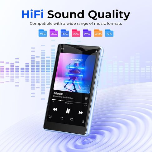 مشغل MP3 سعة 160 جيجابايت مع بلوتوث وواي فاي، مشغل MP3 Android مع Spotify، مشغل MP4 مع شاشة لمس عالية الدقة 4.5 بوصة، Google Play، Amazon Music، Pandora، مشغل للأطفال، إلغاء تثبيت التطبيق وتثبيته in Kuwait
