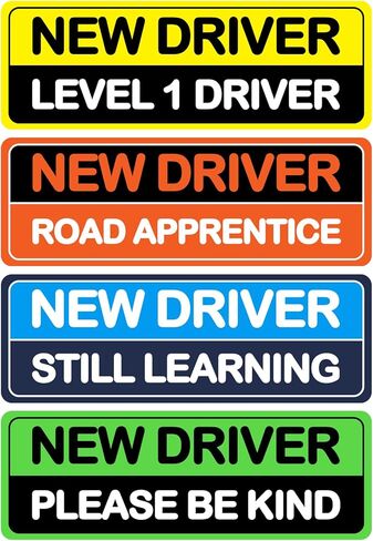 5Pcs New Car Magnets for Novice Drivers, Student Driver Magnet for Car Funny Safety Attention Sign for Car, Good Magnetism Assisted Driving Equipment for Beginners in Kuwait