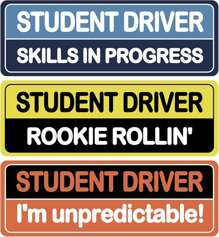 5Pcs New Car Magnets for Novice Drivers, Student Driver Magnet for Car Funny Safety Attention Sign for Car, Good Magnetism Assisted Driving Equipment for Beginners in Kuwait