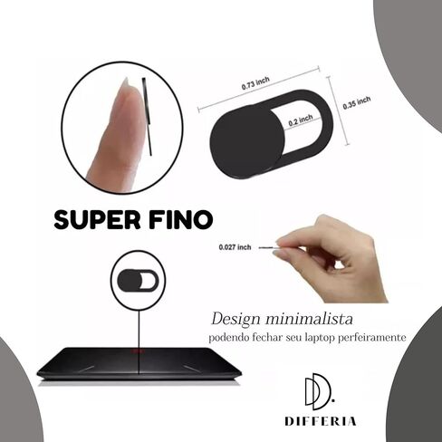 Kit 6 Camera Cover Privacy Webcam Notebook Protector Camera Laptop Cell Phone Netbook Anti-Spy Sticker Opens and Closes Slim and Discreet - Differia® in Saudi Arabia