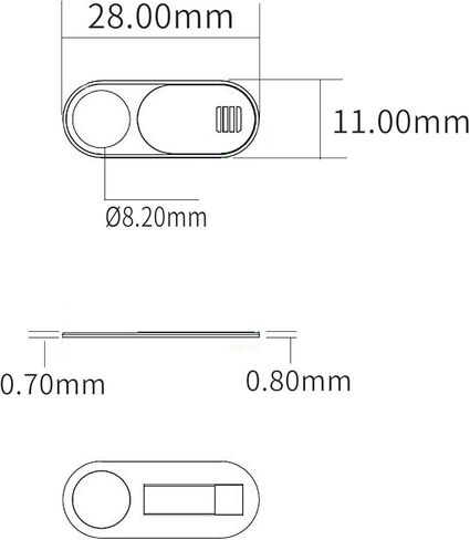 Webcam Cover, Camera Cover Slide, 3-Pack Upgrade Ultra-Thin Camera Covers Compatible for Laptop MacBook Pro iMac PC Tablet Notebook Surface Pro Echo Show Camera Protect Your Privacy Security (Black) in Saudi Arabia