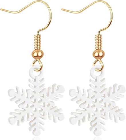 FULLIVE Christmas Earrings, Hypoallergenic Holiday Dangle Xmas Earrings, Holiday Jewelry Christmas Accessories for Women in Kuwait