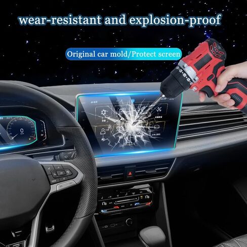 Tempered Glass Screen Protector for Porsche Cayenne 2018-2023 (Navigation Screen), HD Anti Glare Car Navigation & Touch Screen Anti-Fingerprint Ultra Clear Touch Sensitivity in Saudi Arabia