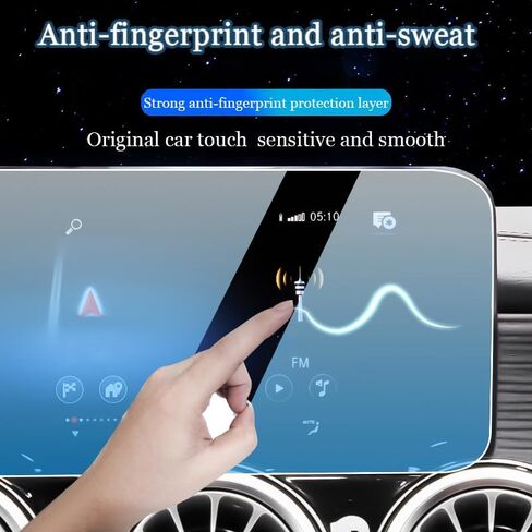 Tempered Glass Screen Protector for Porsche Cayenne 2018-2023 (Navigation Screen), HD Anti Glare Car Navigation & Touch Screen Anti-Fingerprint Ultra Clear Touch Sensitivity in Saudi Arabia