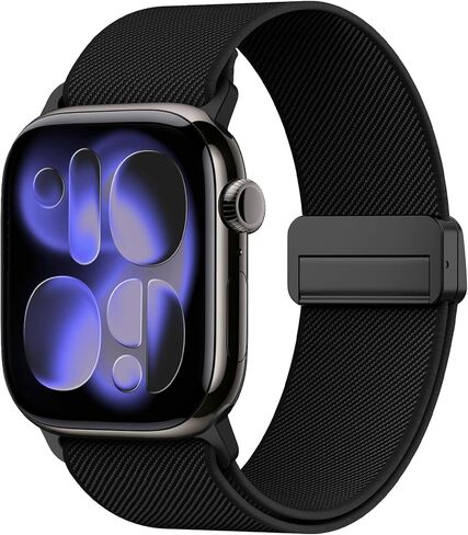 Stretchy Nylon Band Compatible with Apple Watch Bands 40mm 38mm 41mm 42mm 44mm 45mm 46mm 49mm Women Men, Magnetic Waterproof Breathable Soft Sport Loop Strap for iWatch Series 10 9-1 SE Ultra 2 in Kuwait