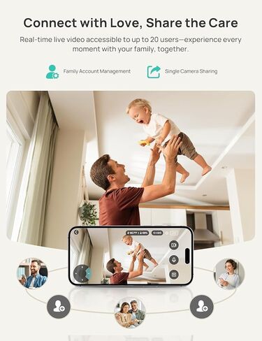 جهاز مراقبة الأطفال الذكي Dr.Care VistaView WiFi - شاشة مقسمة 5 بوصات 1080 بكسل وتحكم في تطبيقات الكاميرا 2K، تنبيهات البكاء والحركة، رؤية ليلية عالية الدقة، بطارية 5000 مللي أمبير في الساعة، التحدث في اتجاهين، متعدد المستخدمين، أمان ثلاثي، نطاق 1279 قدمً in Saudi Arabia
