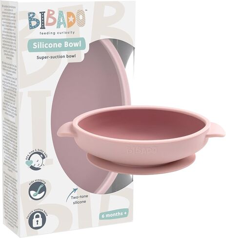 BIBaDO - وعاء سيليكون للأطفال (ظبي) - وعاء شفط ثابت - شكل بيضاوي - الوجبات الأولى والوجبات الخفيفة - متين، آمن للاستخدام في غسالة الأطباق والميكروويف، خالي من مادة BPA - درجة طبية - أساسيات الطفل - من 6 أشهر إلى 3 سنوات in Kuwait