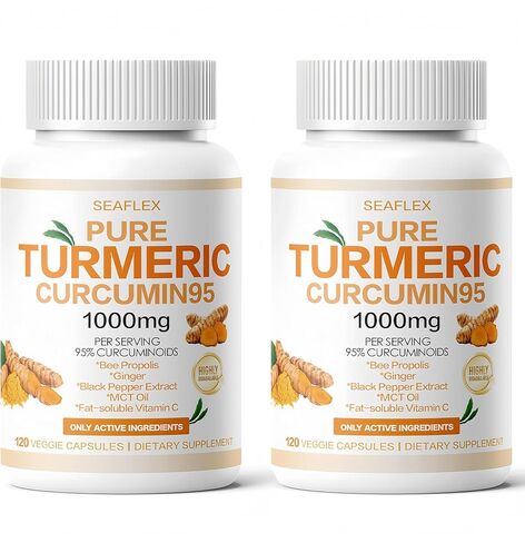 Turmeric Curcumin 95 1000mg - 95% Turmeric Complex Supplement with Bee Propolis (120 Capsules) in Saudi Arabia