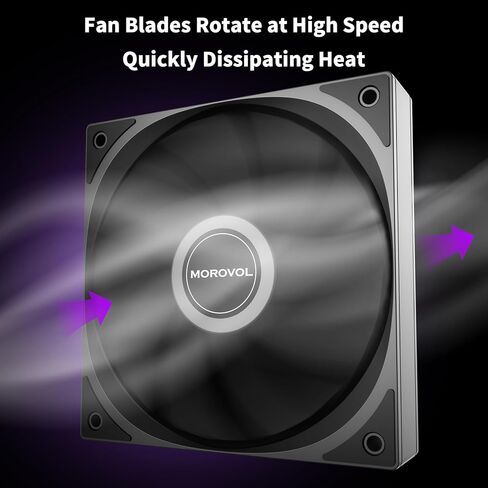 مروحة هيكل، 3 عبوات 120 مم 4 دبابيس PWM مروحة كمبيوتر هادئة، محمل هيدروليكي، سرعة قابلة للتعديل 600 دورة في الدقيقة - 1600 دورة في الدقيقة، أداء ممتاز لتبديد الحرارة، أسود، غير LED in Kuwait