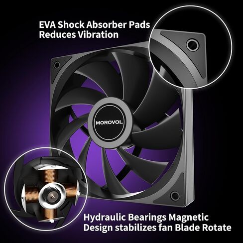 مروحة هيكل، 3 عبوات 120 مم 4 دبابيس PWM مروحة كمبيوتر هادئة، محمل هيدروليكي، سرعة قابلة للتعديل 600 دورة في الدقيقة - 1600 دورة في الدقيقة، أداء ممتاز لتبديد الحرارة، أسود، غير LED in Kuwait