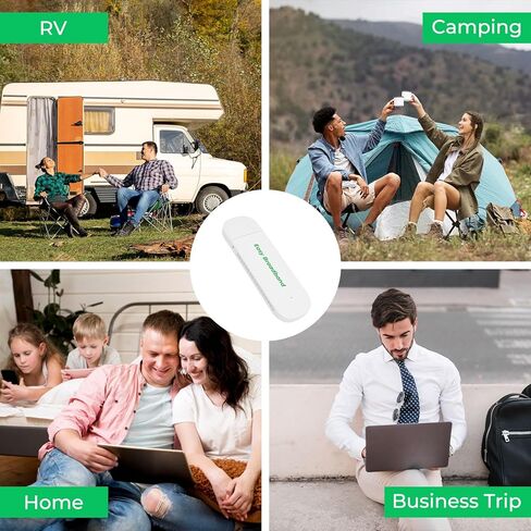 EIOTCLUB 4G LTE USB WiFi 6 Dongle - Portable Mobile Hotspot High-Speed, Portable WiFi with Pre-Installed SIM Card & Prepaid Plan Data Plans, Supports 10 Devices, for Travel, Car, Business(US Only) in Kuwait