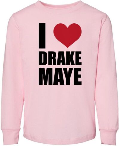 تي شيرت I Heart Drake Maye للأطفال الصغار بأكمام طويلة in Kuwait