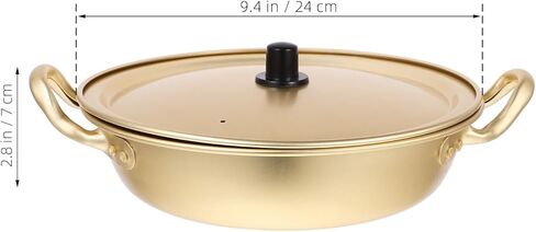 Korean Ramen Cooking Pot Lightweight Aluminum Instant Noodles Pot Lid Double Handle Design for Camping Hiking and Picnics Fast Heating Cookware in Kuwait