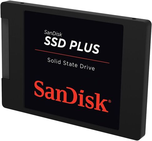 SanDisk SSD PLUS 1 تيرابايت SSD داخلي - SATA III 6 جيجابت/ثانية، 2.5 بوصة/7 مم، حتى 535 ميجابايت/ثانية - SDSSDA-1T00-G27 (متجدد) in Kuwait