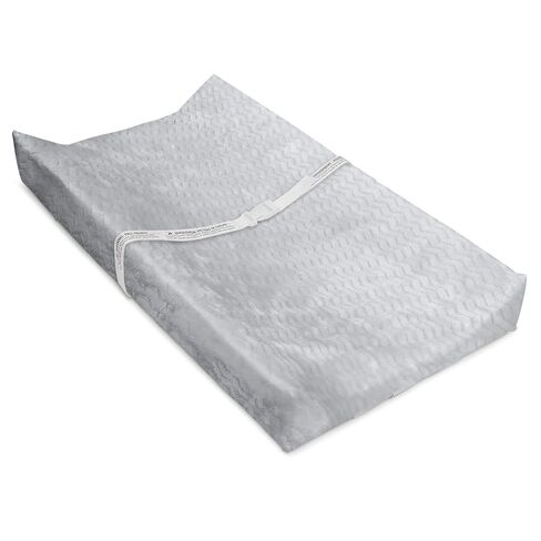 Delta Children Wavy Plush Changing Pad Cover, Grey in Saudi Arabia