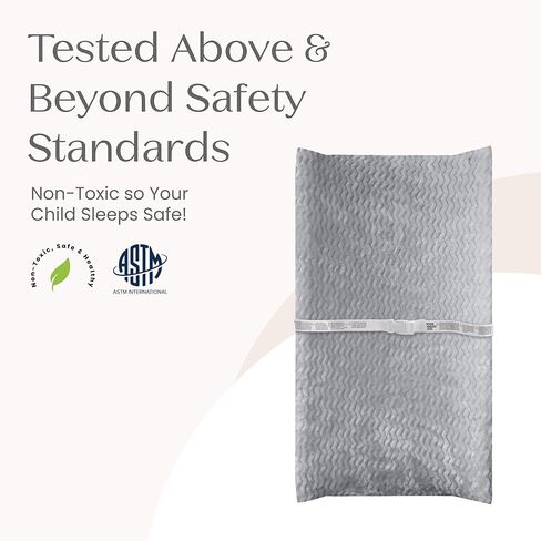 Delta Children Wavy Plush Changing Pad Cover, Grey in Saudi Arabia
