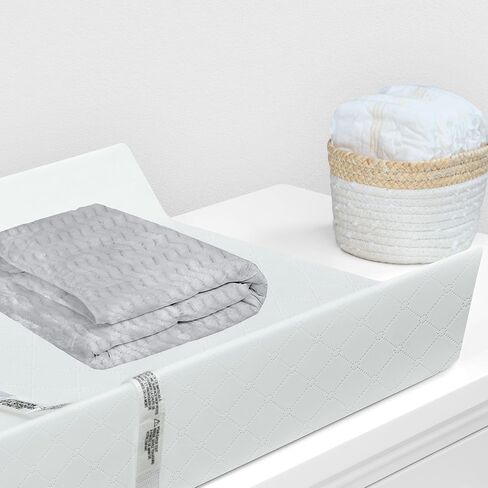 Delta Children Wavy Plush Changing Pad Cover, Grey in Saudi Arabia