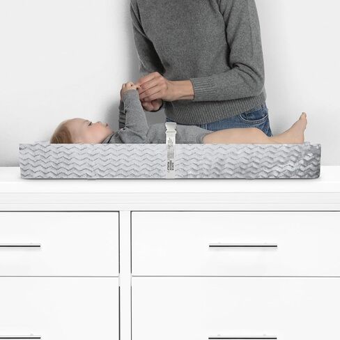 Delta Children Wavy Plush Changing Pad Cover, Grey in Saudi Arabia