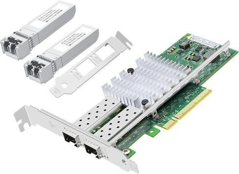 10Gb Fiber Optic Network Card with Intel 82599EN Chip,X520-DA1,1 Optical Port Fiber Ethernet Adapter,Single SFP+ Port PCIE X1 NIC Support Windows Server/Linux/VMware in Saudi Arabia