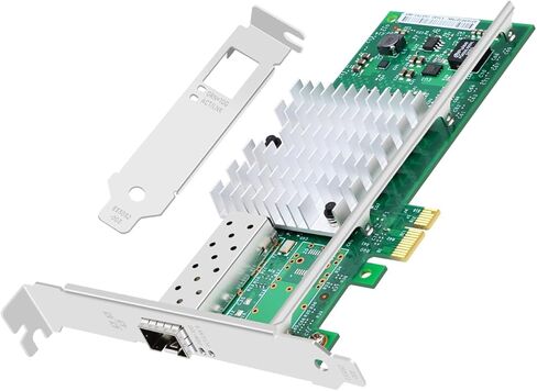 10Gb Fiber Optic Network Card with Intel 82599EN Chip,X520-DA1,1 Optical Port Fiber Ethernet Adapter,Single SFP+ Port PCIE X1 NIC Support Windows Server/Linux/VMware in Saudi Arabia