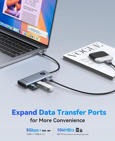 ORICO USB C Docking Station Dual Monitor, 8-in-1 USB C Hub with 2 HDMI 4K@60Hz Ports, 100W PD Charging, USB-A&C 3.0, SD/TF for Laptop MacBook Dell PW11-8PH in Saudi Arabia
