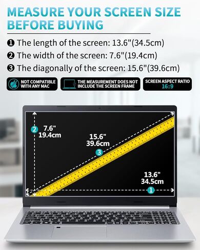 F FORITO 2-PACK 15.6 Inch Laptop Crystal Clear Screen Protector, Notebook Computer Screen Guard Protector Compatible with HP/DELL/Asus/Acer/Samsung/Lenovo/Toshiba with 16:9 Aspect Ratio Laptop in Saudi Arabia