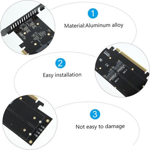 Veemoon Nvme Port Pci E محول بطاقة محول SSD عالي السرعة مع توسيع مستقر سهل التركيب محول Pci Express لتعدين البيانات وتطبيقات معالجة الفيديو in Kuwait