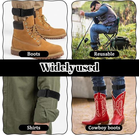 2 PCS Boot Snake Boot Straps for Cowboy Boots Adjustable Elastic Cowboy Boot-Straps Pant Leg Strap for Hiking Biking Hunting Sports Outdoor in Saudi Arabia