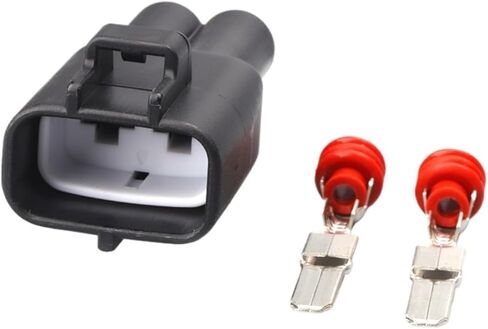 موصلات السيارات 1 مجموعة 2 Pin Motor Pl*/ug HID 4.8 مم موصل كابل إلكتروني أنثى للسيارات متوافق مع موصلات 6189-0425 6188-0259 DJ7021B-4.8-11 DJ7021B-4.8-21 (اتبعني بسعر رخيص) in Kuwait