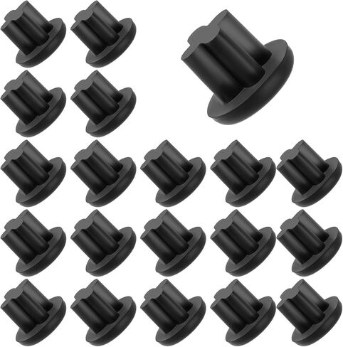 3.5 mm Rubber Dust Plugs Caps Protector, 20 PCS Anti-Dust Headphone Jack Dust Plugs Cover Small Rubber Protector for Earphone, Mobile Phone, Laptop, Desktop Computer (Black) in Kuwait