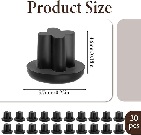 3.5 mm Rubber Dust Plugs Caps Protector, 20 PCS Anti-Dust Headphone Jack Dust Plugs Cover Small Rubber Protector for Earphone, Mobile Phone, Laptop, Desktop Computer (Black) in Kuwait