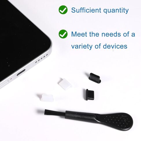 20 حزمة USB C الغبار التوصيل سيليكون نوع C غطاء حامي المنفذ مع فرشاة التنظيف غطاء منفذ الشحن الهاتف الخليوي المقابس المضادة للغبار لمعظم الهواتف المحمولة والأجهزة اللوحية وأجهزة الكمبيوتر المحمولة وجميع أجهزة USB من النوع C in Kuwait