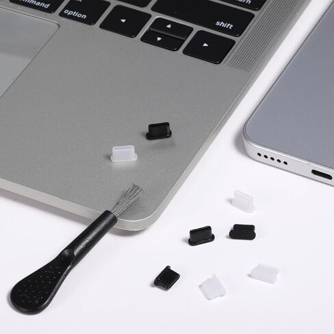 20 حزمة USB C الغبار التوصيل سيليكون نوع C غطاء حامي المنفذ مع فرشاة التنظيف غطاء منفذ الشحن الهاتف الخليوي المقابس المضادة للغبار لمعظم الهواتف المحمولة والأجهزة اللوحية وأجهزة الكمبيوتر المحمولة وجميع أجهزة USB من النوع C in Kuwait