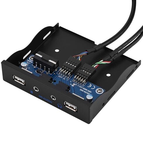 لوحة أمامية من Brrnoo، لوحة أمامية لمحرك الأقراص المرنة USB 3.5 بوصة مع قرص مرن واحد وكابل واحد وكابل صوت و5 ميكروفون ومقبس صوت لـ in Kuwait