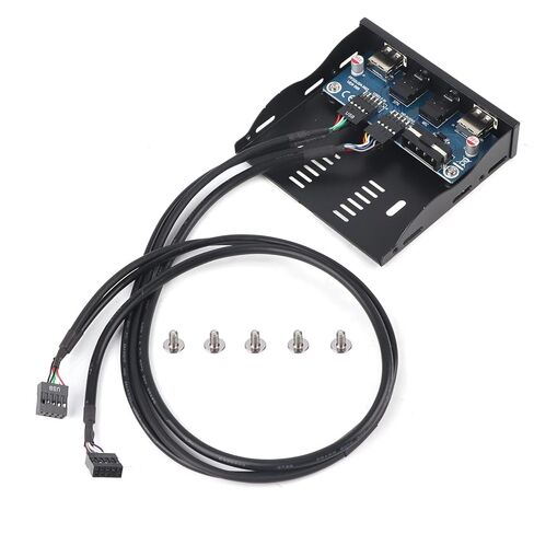 لوحة أمامية من Brrnoo، لوحة أمامية لمحرك الأقراص المرنة USB 3.5 بوصة مع قرص مرن واحد وكابل واحد وكابل صوت و5 ميكروفون ومقبس صوت لـ in Kuwait